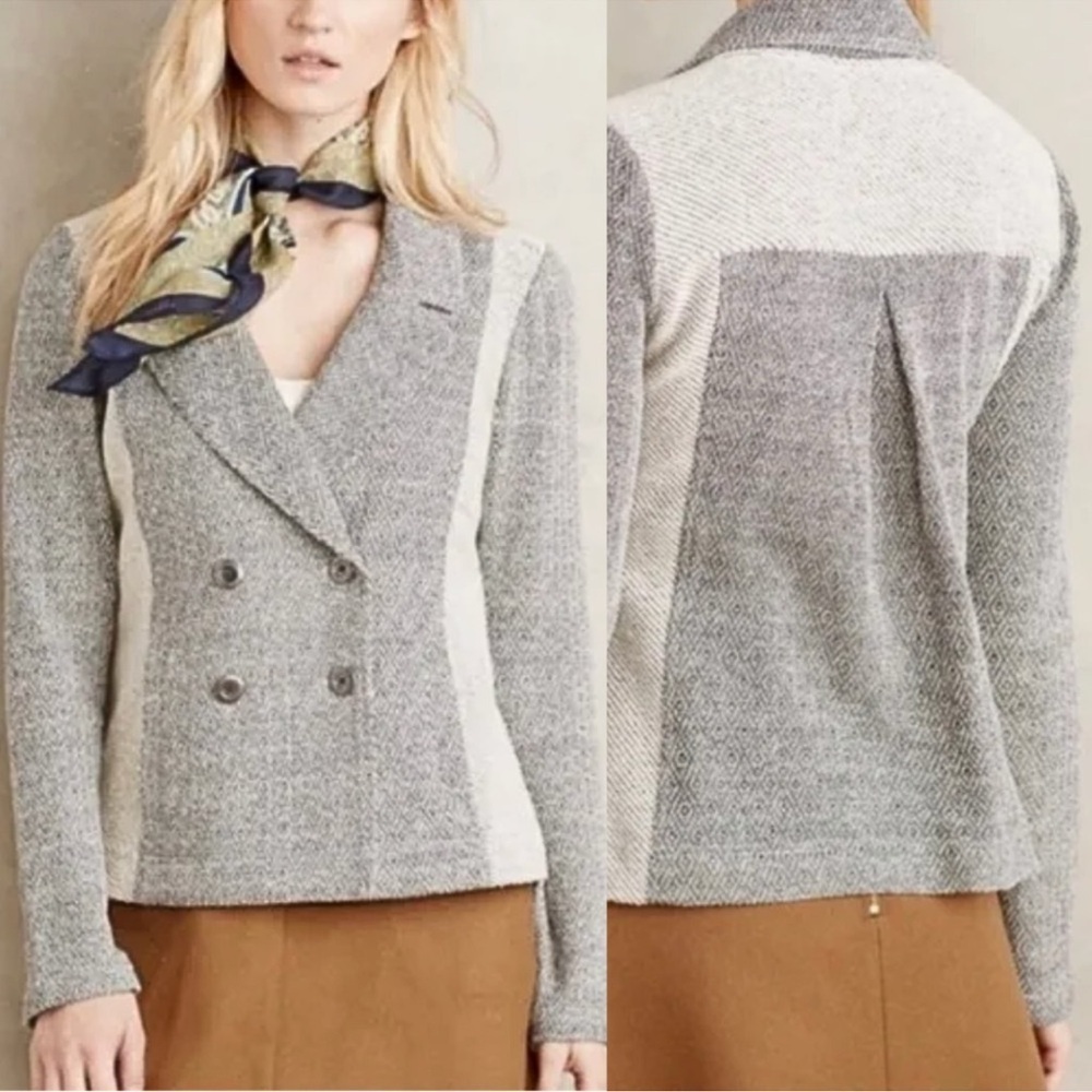 Anthropologie Saturday Sunday Milica Tweed Knit Blazer